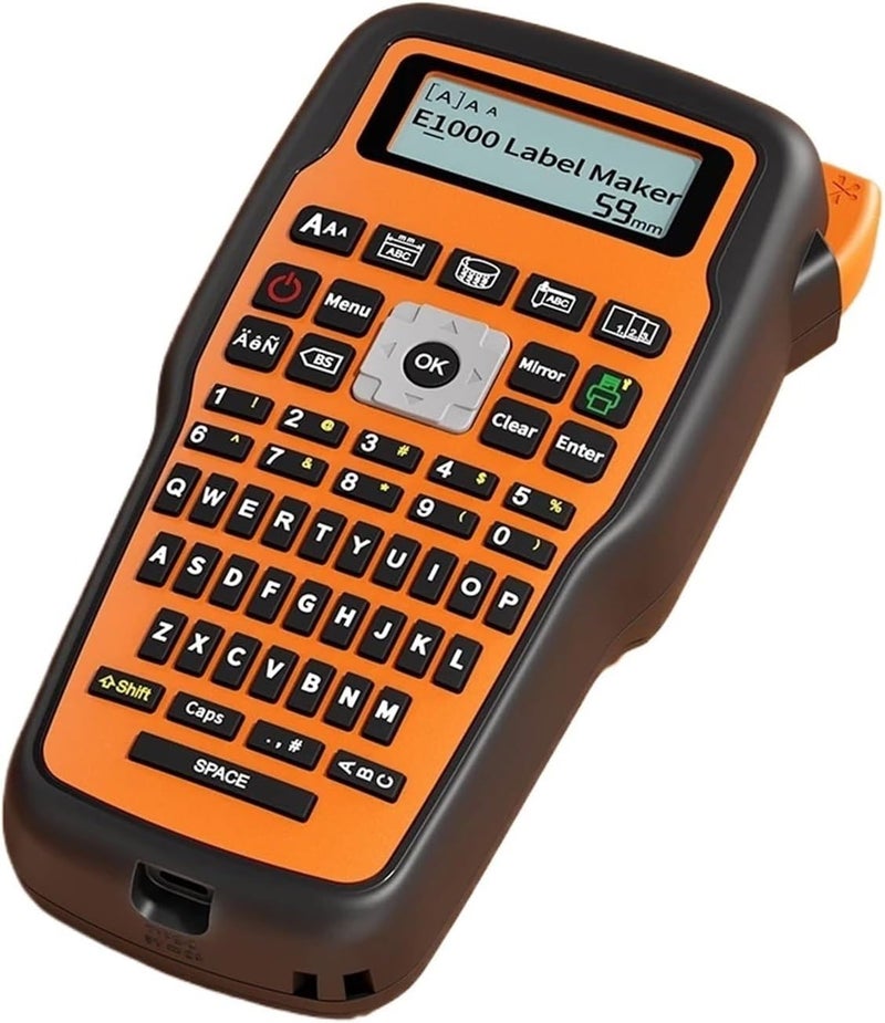 Handheld Industrial Label Printer, E1000 PRO Handheld Portable Label Printer Industrial Maker Compatible(Gray) - Image 1