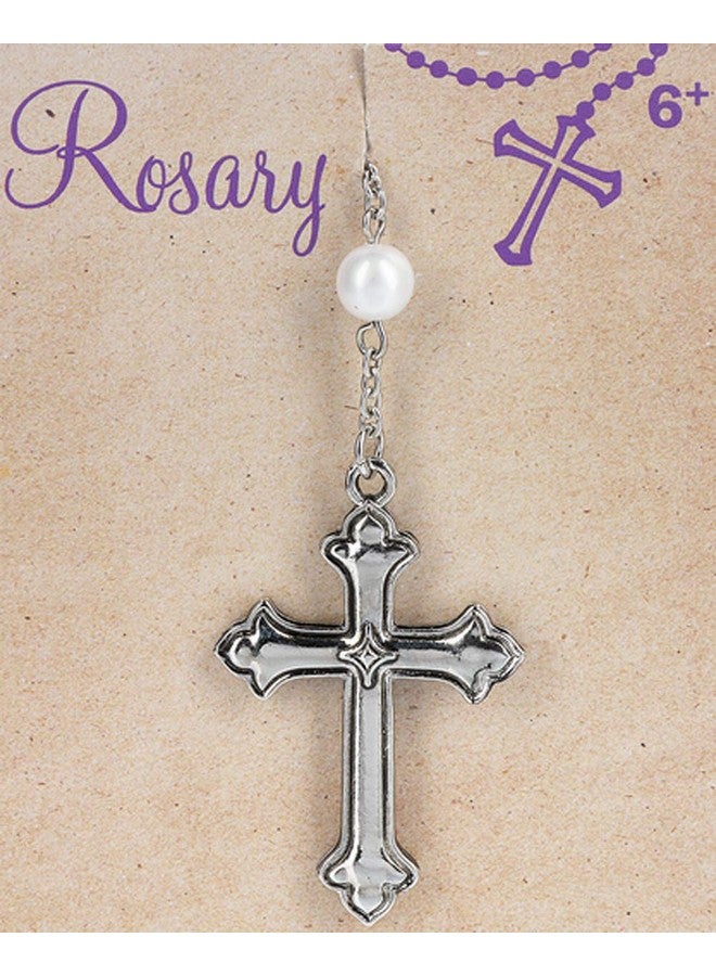 GANZ Blessed Plush Lamb with Rosary Set for First Communion, Christening, Baby Rosary Baptism Gifts for Girl, Catholic Baptism Gifts for Boys 8.5 inches - Image 3