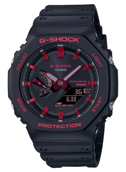 Casio Men Watch G-shock Smartphone Link Analog Digital Solar Power Black Dial Resin Band GA-B2100BNR