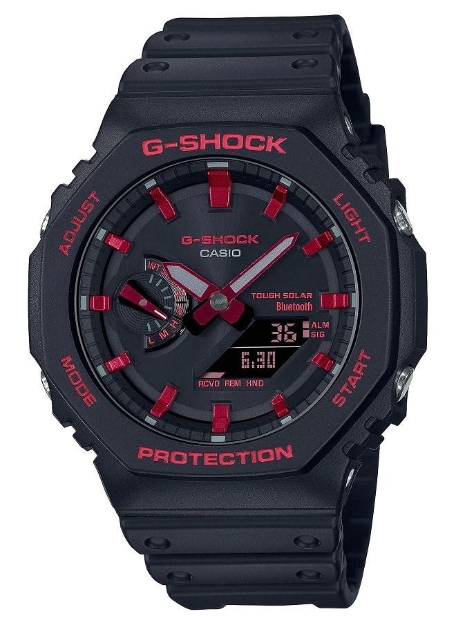 CASIO - Casio Men Watch G-shock Smartphone Link Analog Digital Solar Power Black Dial Resin Band GA-B2100BNR - Image 1