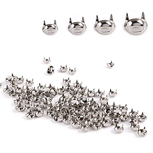 RUTICH 200pcs 8MM Antique Silver Round Dome Metal Studs Spots Nailheads Fastners… - Image 1