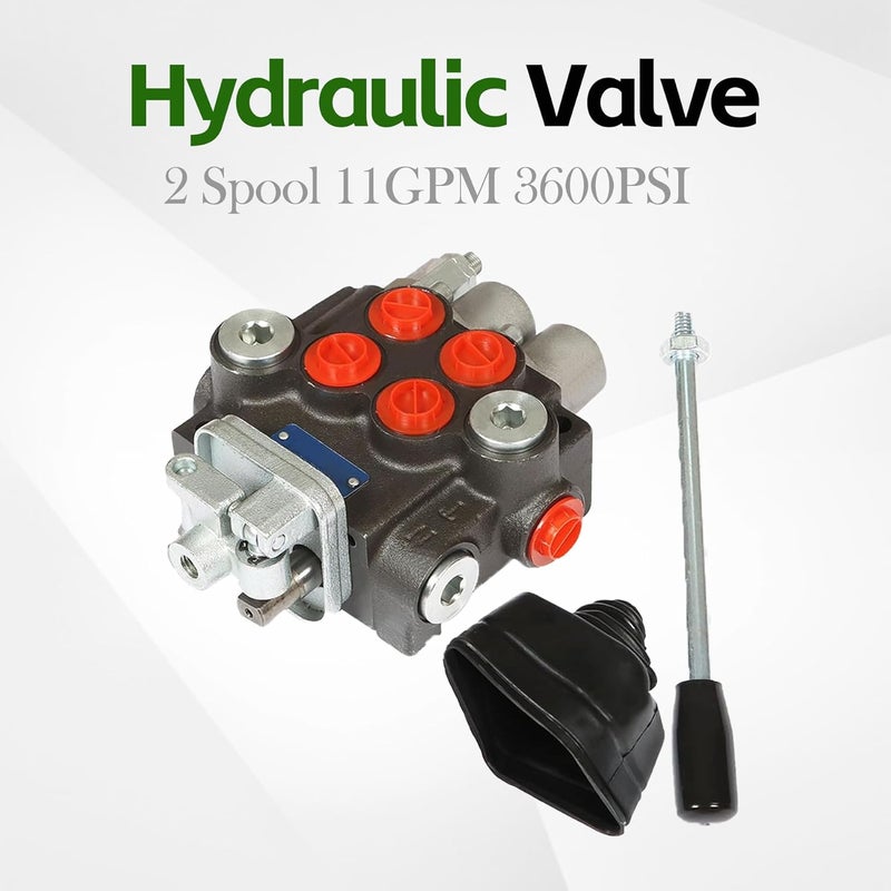 marddpair ALL-CARB Hydraulic Valve 2 Spool 11GPM 3600PSI BSPP Double Acting Control Valve - Image 3