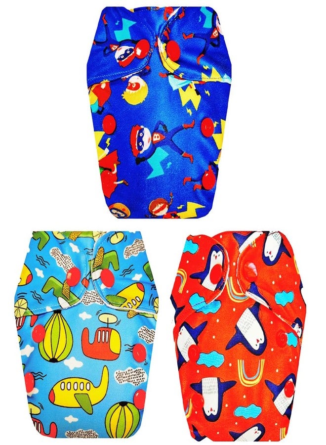 حفاضات قماشية فاخرة من دمبلدو للأطفال حديثي الولادة مع حشوة داخلية (عبوة من 3 قطع) | شعور بالجفاف والراحة | تهوية جيدة | سريعة الجفاف | مثالية للأطفال الصغار | من 0 إلى 4 أشهر | للجنسين - Image 1