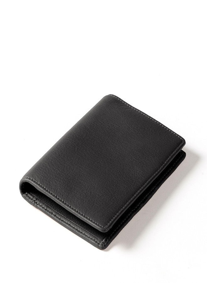 Leatherology Black Onyx Deluxe Passport Cover - Leather Travel Wallet with 4 Card Slots, 2 Side Pockets, Cash & Boarding Pass Storage - Image 3