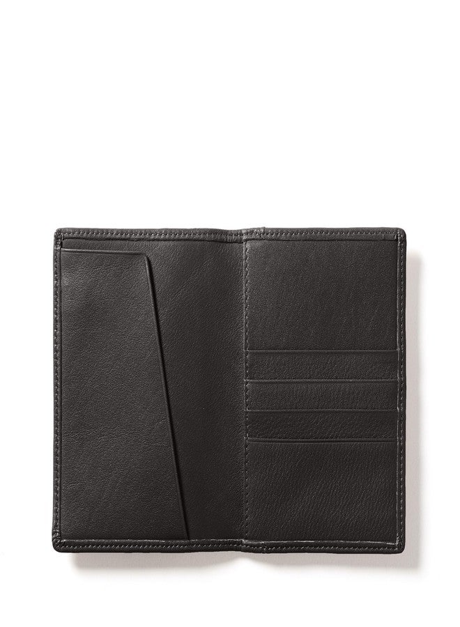 Leatherology Black Onyx Deluxe Passport Cover - Leather Travel Wallet with 4 Card Slots, 2 Side Pockets, Cash & Boarding Pass Storage - Image 2