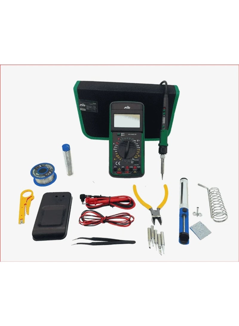 FIT FTSD13 Soldering Iron Kit 40–100W + 12 Accessories – Model 40008900