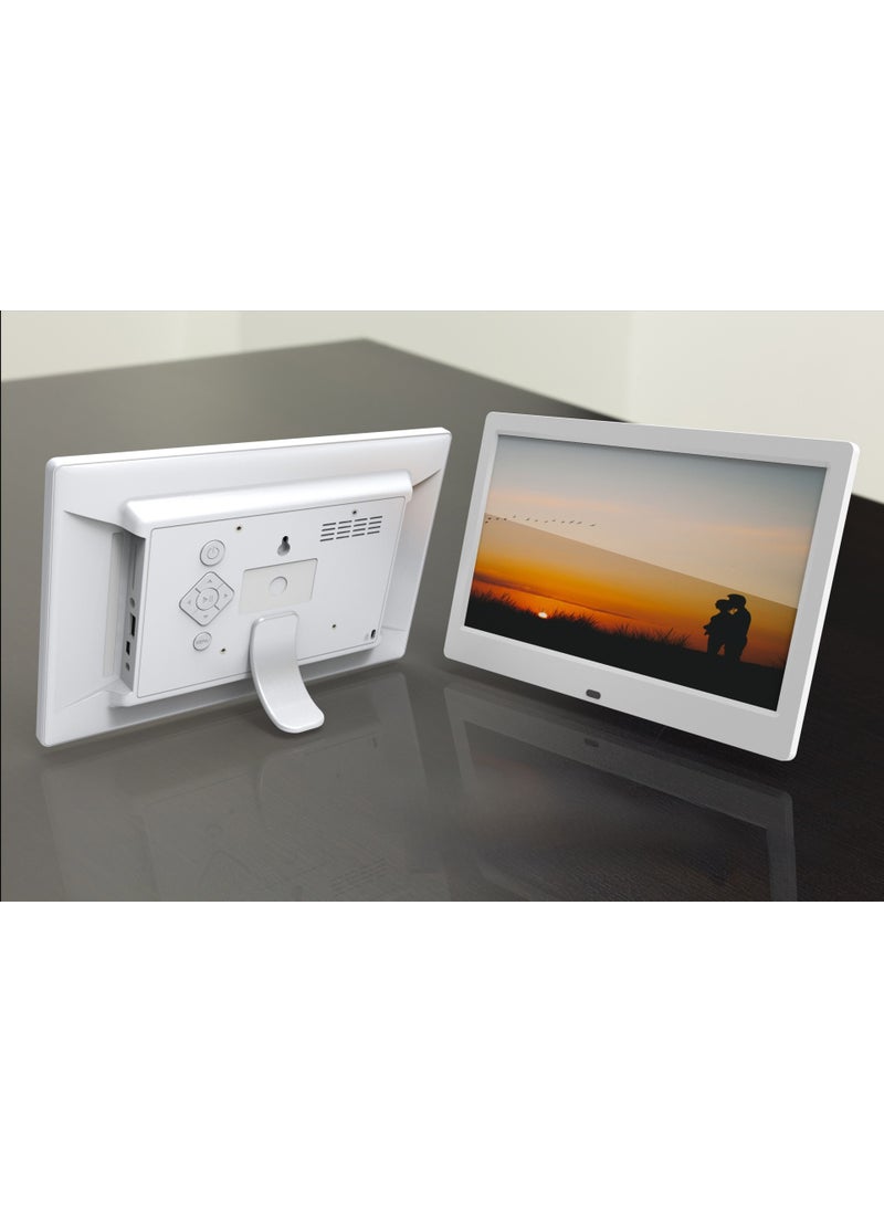 Generic 10-Inch Digital Reminder Alarm Clock with Video Playback White 