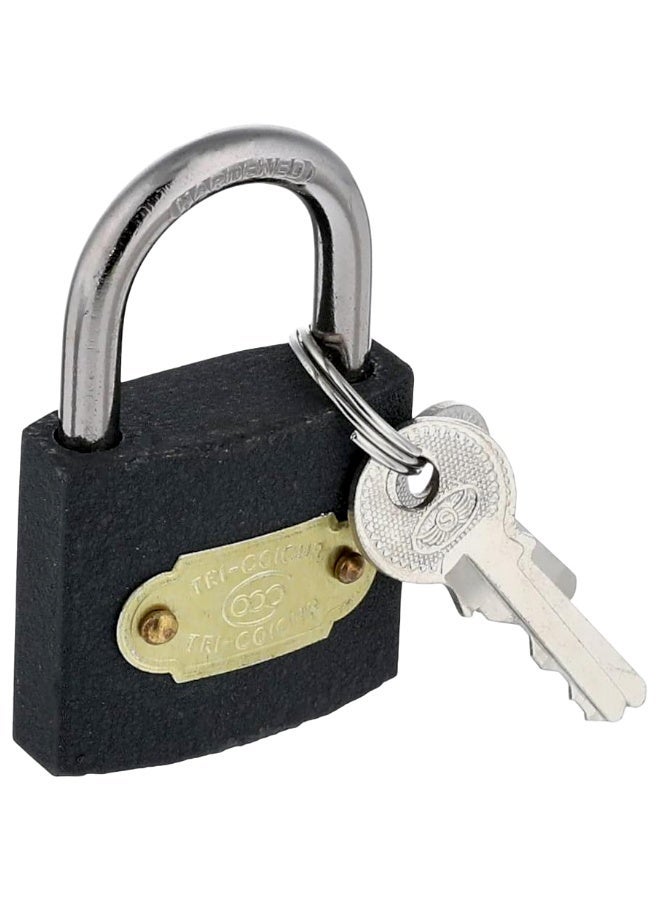 32mm Solid Iron Padlock – High Security & Reinforced Body with 3 Metal Keys - Image 1