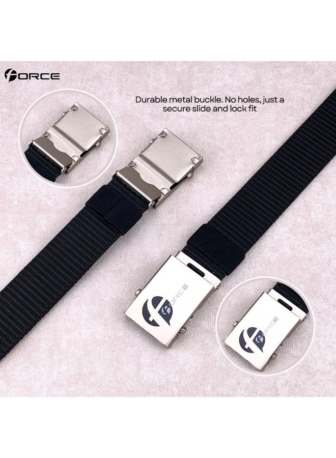 فورس حزام أمني للرجال والنساء – حزام ويب نايلون ثقيل مع إبزيم معدني رولر لوك – حزام تكتيكي قابل للتعديل لحراس الأمن، ضباط الشرطة، موظفي المطار، السفر، المشي الجبلي والجولف - Image 4