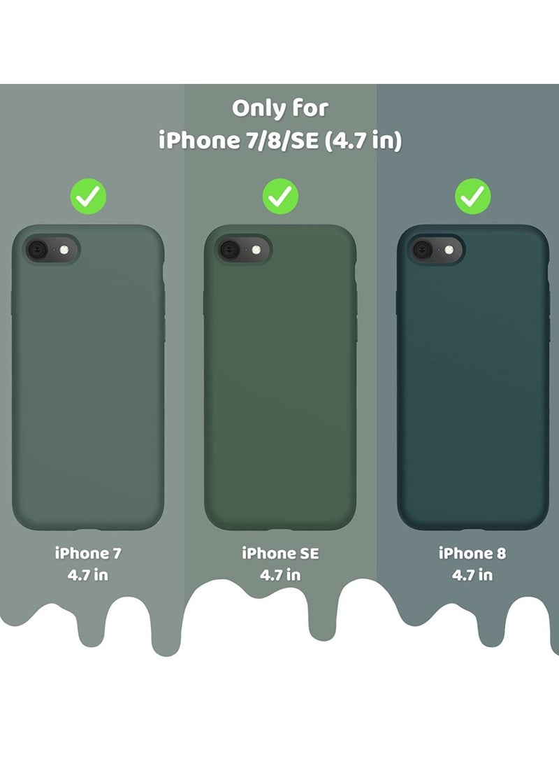 LEDIN Silicone Case for iPhone SE 3/2 (2022/2020 Edition), iPhone 8 and iPhone 7, 4.7-Inch, Silky-Soft Touch Full-Body Protective Case, Shockproof Cover with Microfiber Lining - Image 2