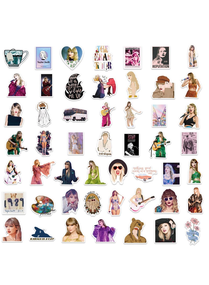 Zikra Taylor Swift Album Stickers - 100 Vinyl Folklore Stickers for Teen Girls, Perfect for Laptops, Hydro Flasks, Skateboards, and Travel Cases. Ideal for Pop Music Fans! - Image 2