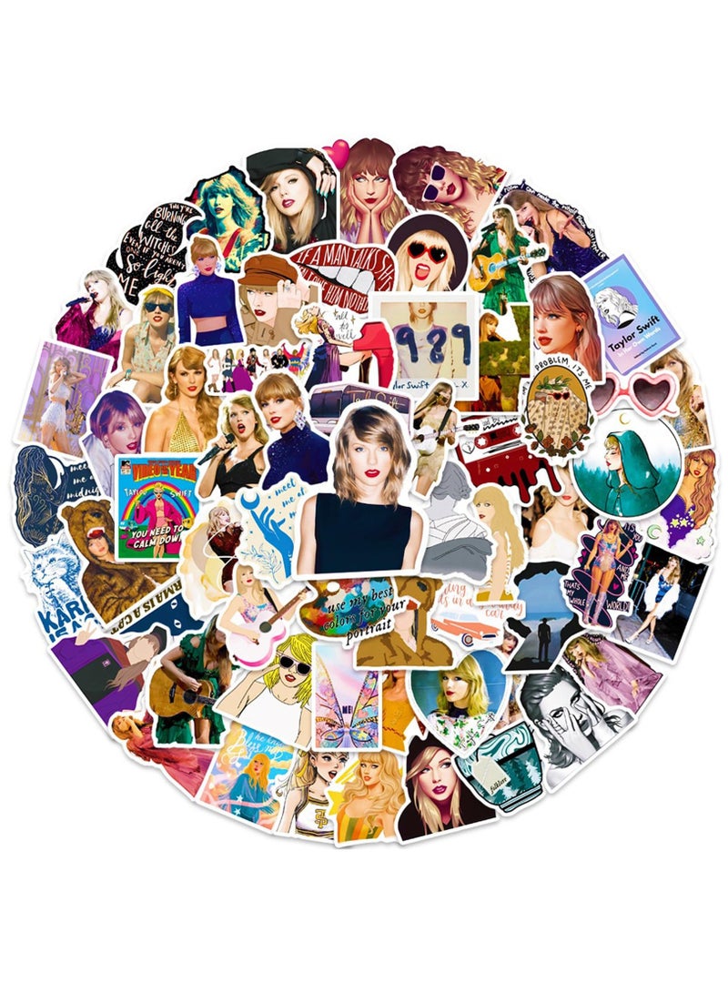 Zikra Taylor Swift Album Stickers - 100 Vinyl Folklore Stickers for Teen Girls, Perfect for Laptops, Hydro Flasks, Skateboards, and Travel Cases. Ideal for Pop Music Fans! - Image 4