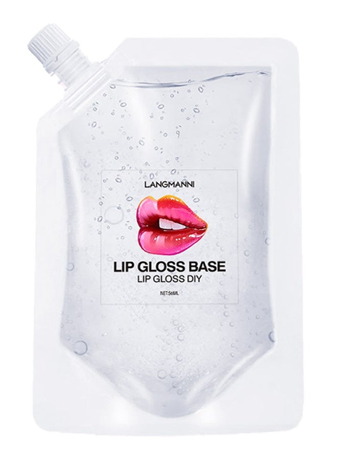 LANGMANNI DIY Lip Gloss Base, Lip Gloss Base Oil Material Lip Makeup Primers, Primer for DIY Handmade Lip Balms Lip Gloss, Moisturizing Transparent Basic Gel - 50ML (Clear) - Image 1