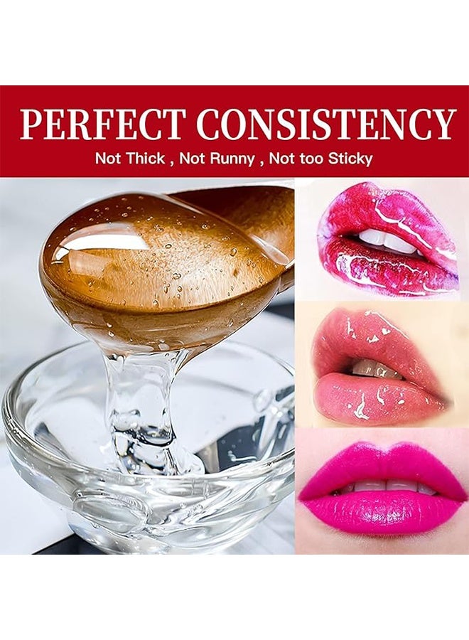 LANGMANNI DIY Lip Gloss Base, Lip Gloss Base Oil Material Lip Makeup Primers, Primer for DIY Handmade Lip Balms Lip Gloss, Moisturizing Transparent Basic Gel - 50ML (Clear) - Image 5