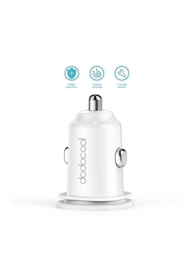 NIBEMINENT Dual Port Type-C Car Charger White  - Image 2