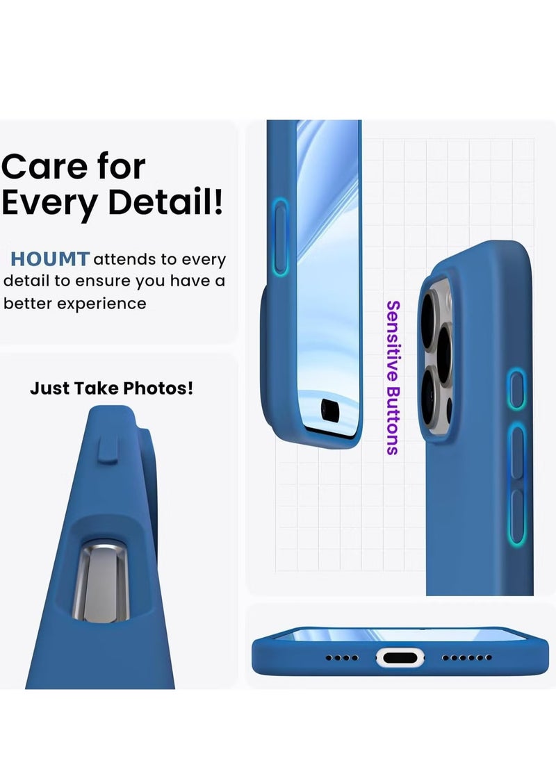 Soft Blue Silicone iPhone 16 Pro Max Case - Anti-Scratch & Shockproof Protection - Image 5