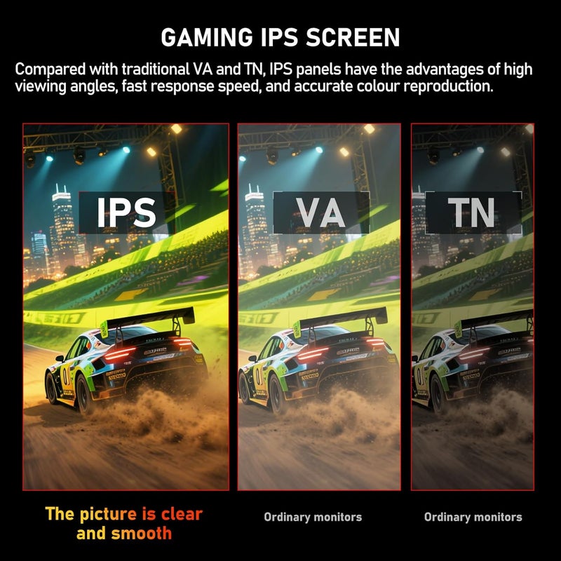 CRUA شاشة ألعاب 27 بوصة 2K 240Hz IPS، دقة QHD (2560x1440)، سرعة 1ms (GTG)، 120% sRGB، مكبرات صوت مدمجة، إضاءة خلفية RGB، مناسبة للاعبي الرياضات الإلكترونية والاستخدام المكتبي والتجاري - أبيض - Image 4