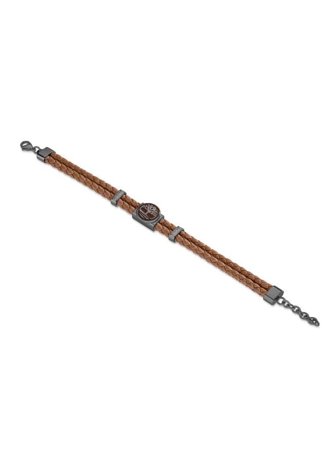 Timberland Aandroscoggin Brown Leather Bracelet for Men