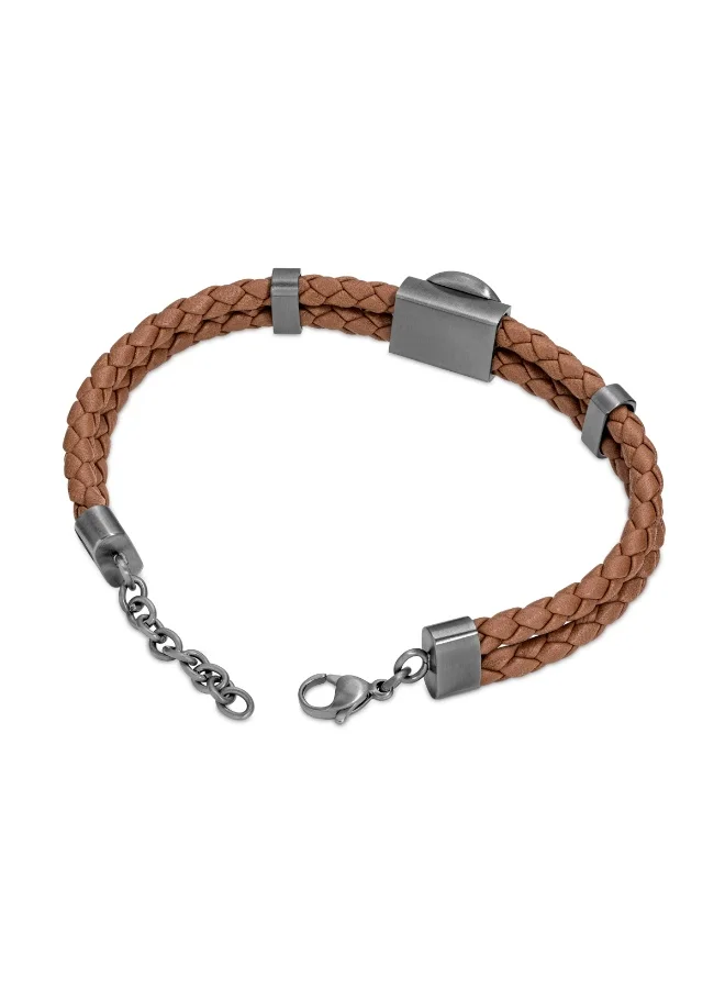 تمبرلاند Aandroscoggin Brown Leather Bracelet for Men