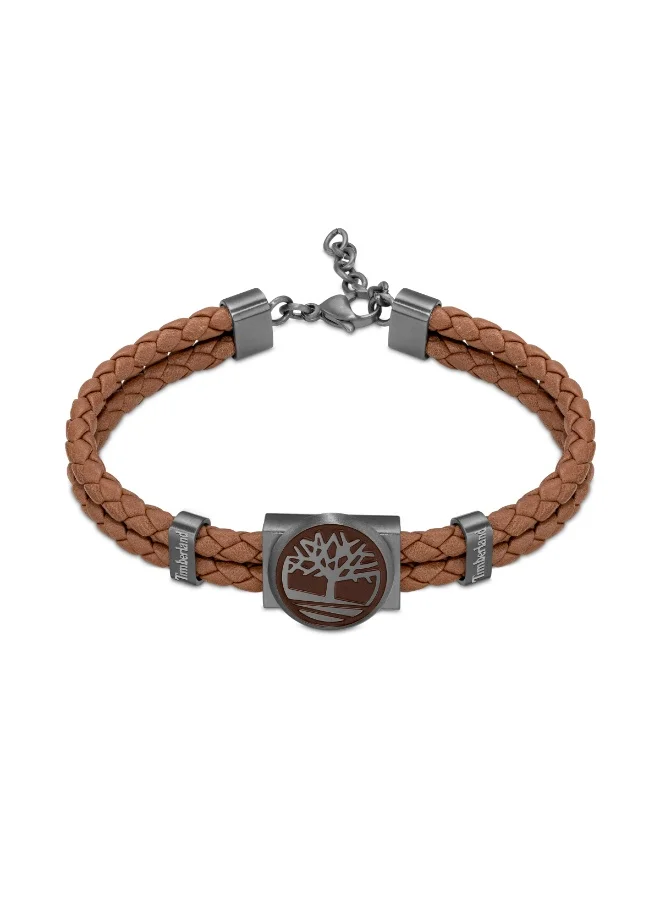 تمبرلاند Aandroscoggin Brown Leather Bracelet for Men