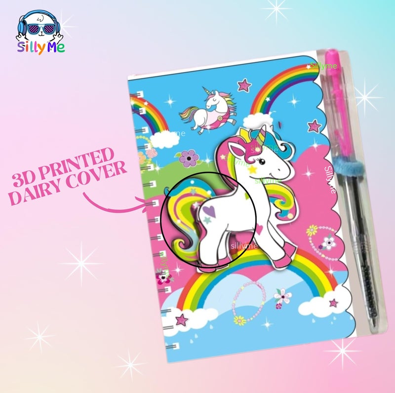 Sillyme 24pcs Unicorn Spiral Notebook with Pen - return gifts for girls birthday party - kanjak gifts for girls - kanya pujan navratri gifts for girls - Return gifts birthday party for kids - Return gift for kids birthday Age 6-10 6-12 3 4 5 6 7 8 12 - Image 5