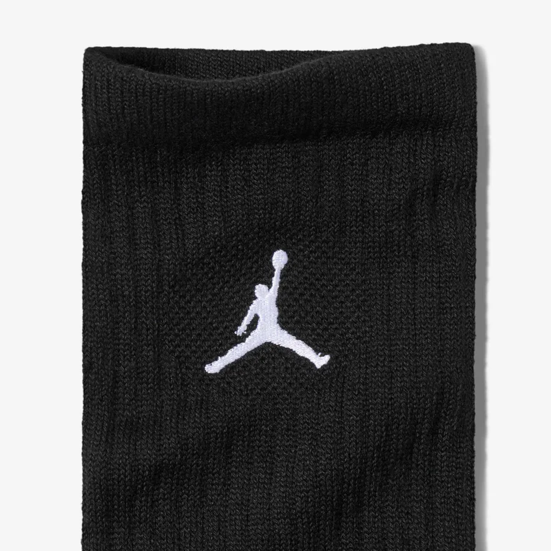 Jordan Black Everyday Cushioned Crew Socks (6 Pairs)  | Best Price UAE