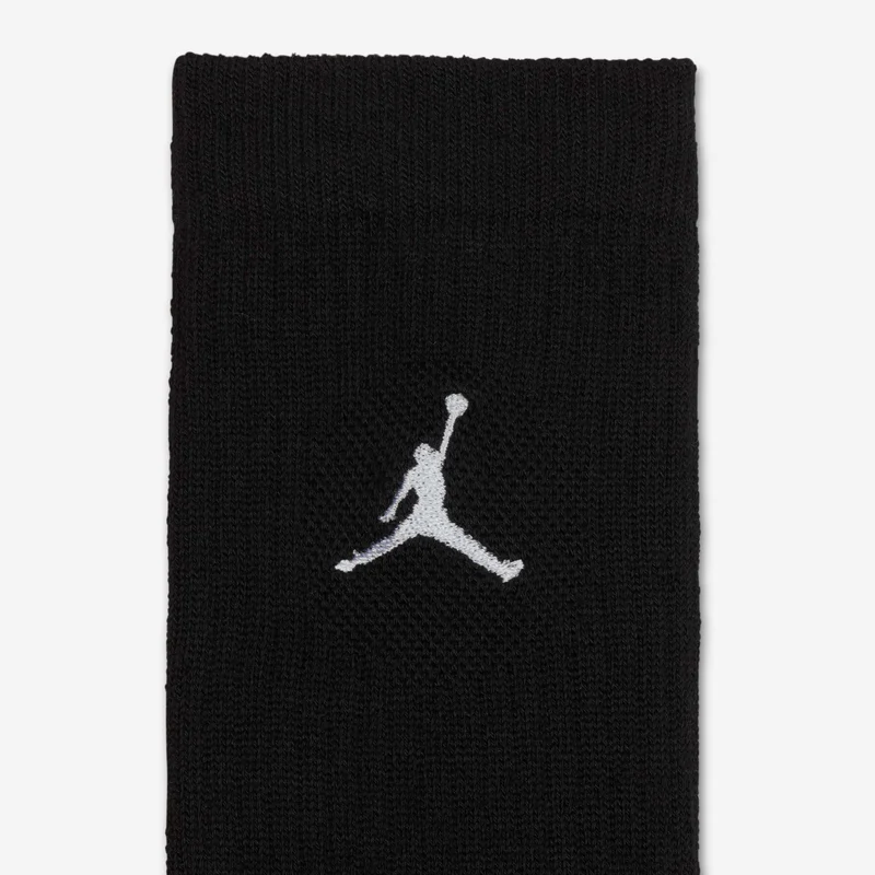 Jordan Black Everyday Cushioned Crew Socks (6 Pairs)  | Best Price UAE