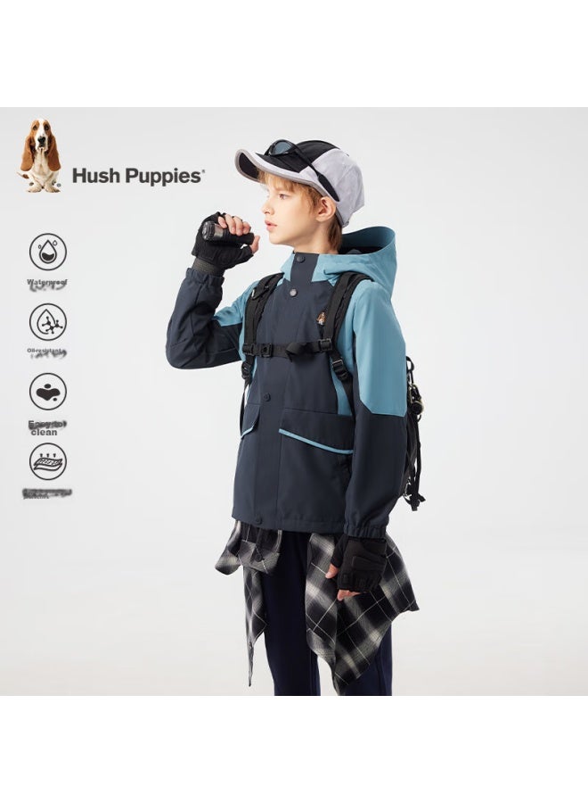 Hush Puppies Hush Puppies Kids' Autumn New Three-proof Fabric Jacket For Boys And Girls 130cm  - Image 3