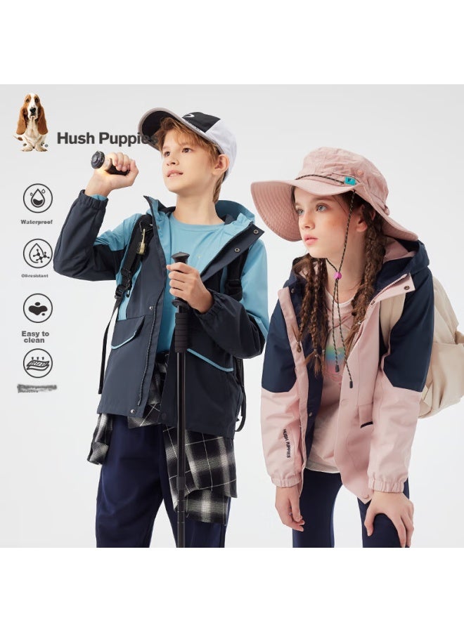 Hush Puppies Hush Puppies Kids' Autumn New Three-proof Fabric Jacket For Boys And Girls 130cm  - Image 1