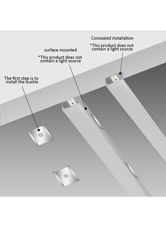 Black Aluminum U Profile LED Channel System With Milky White Cover 6 Pieces 1.65 Feet 20x10mm For Strip Light Track Segment - Image 4