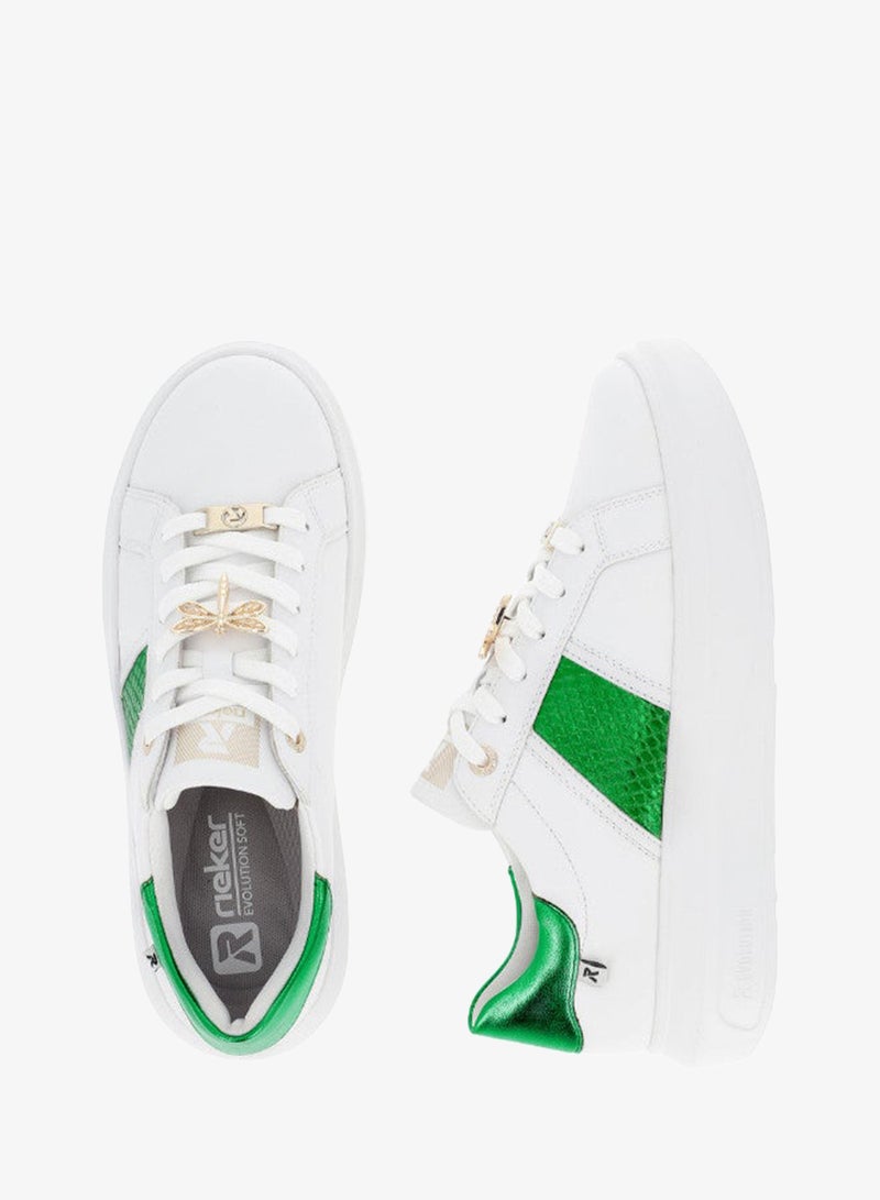 ريكر أحذية نسائية كاجوال رايكر إيفولوشن - أبيض  أخضر - Image 3