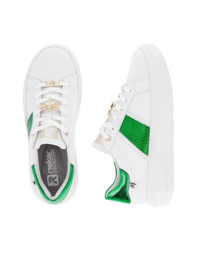 rieker 116-1162 Rieker Ladies Casual Shoes Evolution W1202-81 White / Green