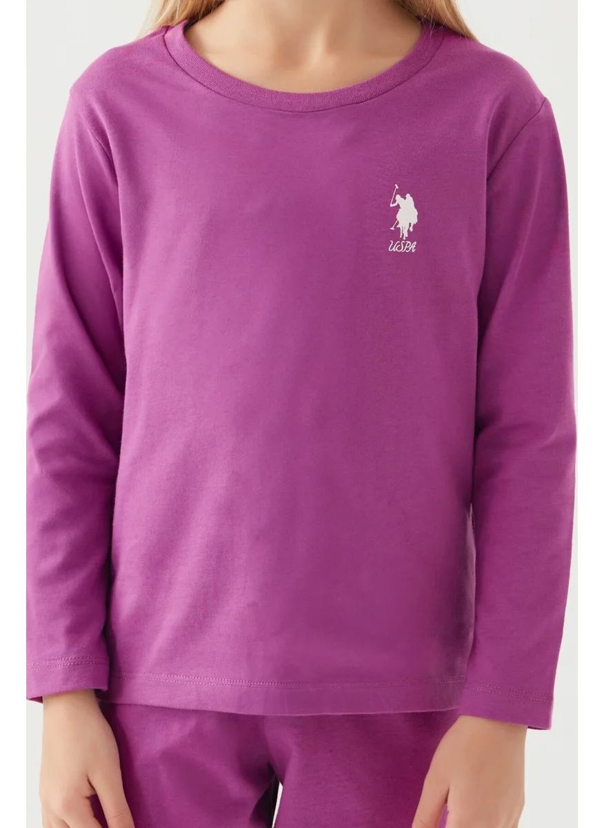 U.S. Polo Assn. Girls Violet Pajama Set