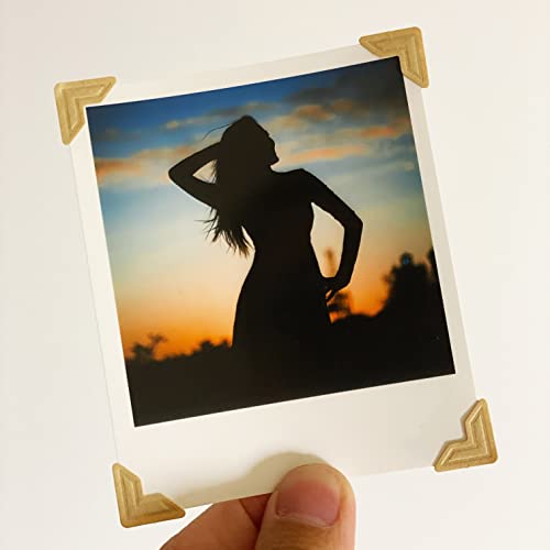 Sunkizzrs 5 Sheets Photo Corners Self Adhesive Mounting Sticker Paper Corner Stickers For Scrapbook Album (Kraftwall, 8.9 Cms) - Image 5