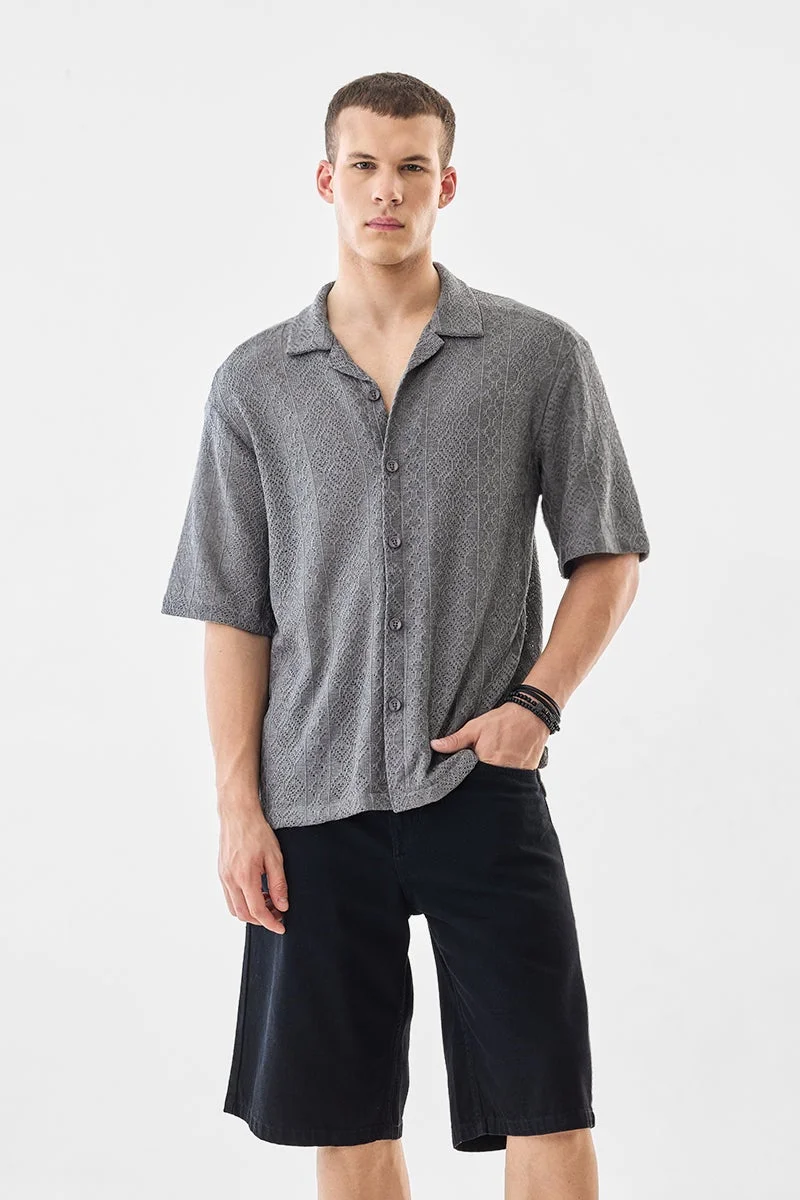 SNITCH Box Fit Crochet Shirt