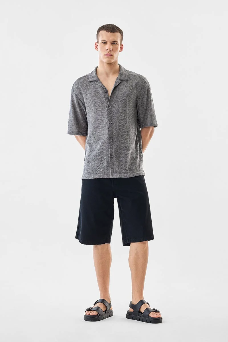 SNITCH Box Fit Crochet Shirt