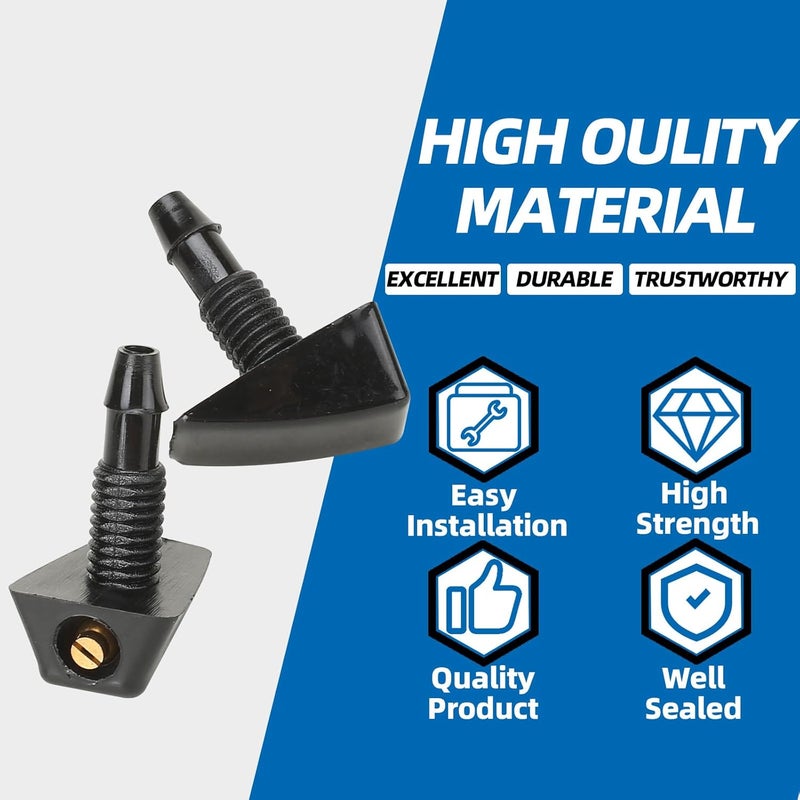 MITZONE Universal Windshield Washer Nozzle Kit Replace 47137, The screw-on style nozzles (Universal Windshield Washer Nozzle) Globally popular universal design - Image 4
