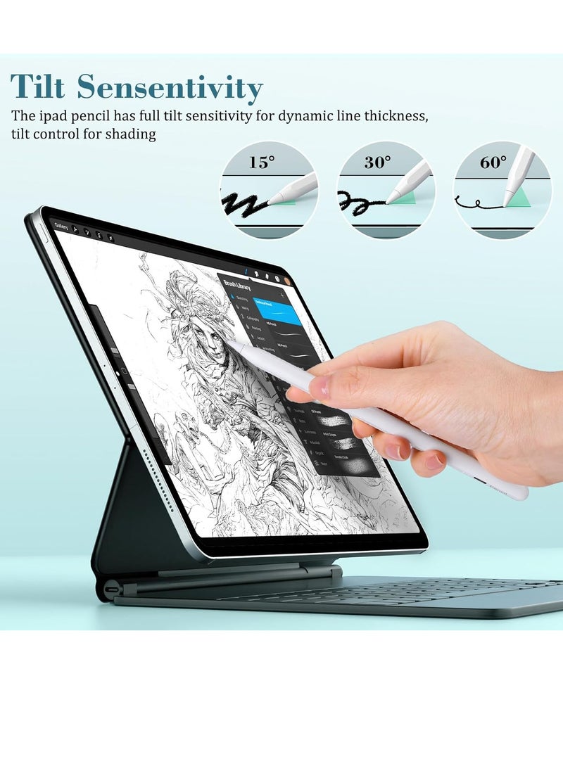 Generic - Acu Kids Stylus Pen for iPad with Palm Rejection, 10 Minutes Fast Charge, Compatible with iPad Air 3/4/5, iPad Mini 5/6, iPad 6/7/8/9/10th Generation, iPad Pro 11" & 12.9". (White) - Image 1