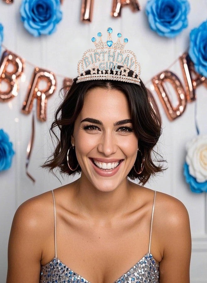 ويكو تاج عيد ميلاد أزرق من Wecoe للفتيات من الذكرى السنوية السادسة عشرة والثامنة والعشرين والحادية والعشرين والخامسة والعشرين وزينة حفلات عيد الميلاد السعيدة وهدايا لها - Image 2