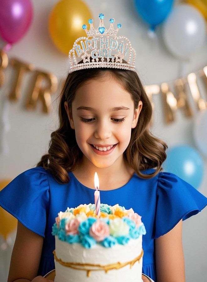 ويكو تاج عيد ميلاد أزرق من Wecoe للفتيات من الذكرى السنوية السادسة عشرة والثامنة والعشرين والحادية والعشرين والخامسة والعشرين وزينة حفلات عيد الميلاد السعيدة وهدايا لها - Image 3
