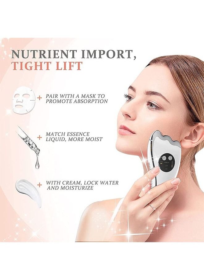 DMG TECH - DMG Gua Sha Facial Tool, Facial Massager with Vibration Heat, 3 modes, 5 levels of temperature adjustment, Facial Lifting Machine, For Anti-aging, Firming, Toning, Uplifting & Body Scraping Tool - Image 1