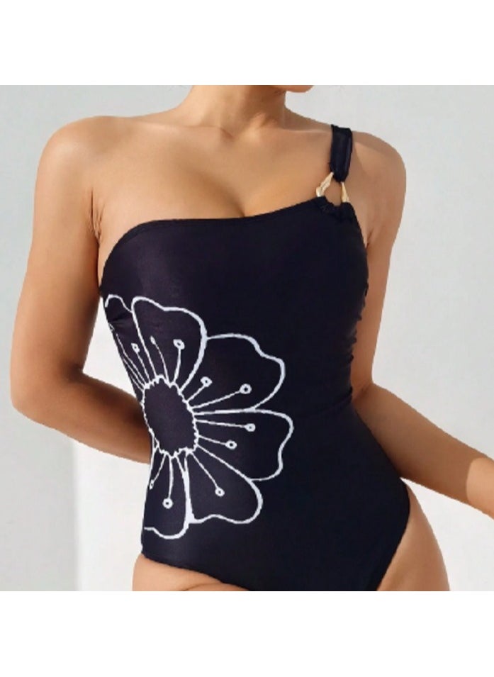 Shein One Piece Swimsuit Black  - Image 1