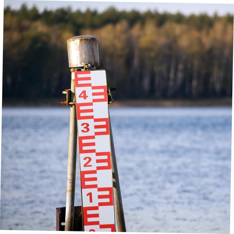 مقياس مستوى الماء العاكس ذاتي اللصق من سبائك الألومنيوم للبرك والبحيرات والبحيرات سهل التركيب ومرئي في الليل - Image 5