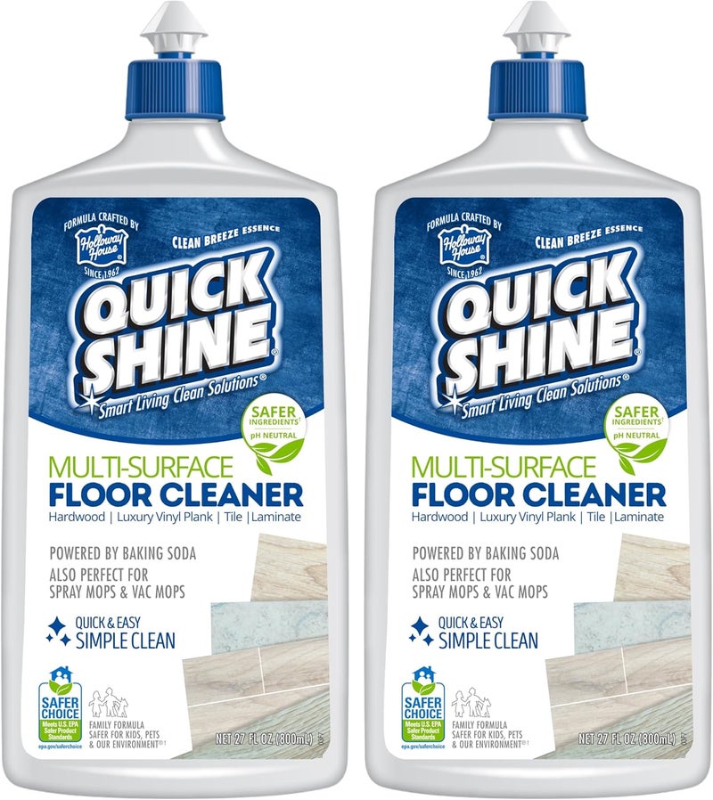QUICKSHINE منظف الأرضيات متعدد الأسطح كويك شاين، 27 أونصة - خيار أكثر أمانًا للأرضيات الخشبية، الفينيل، البلاط واللامينيت - Image 1