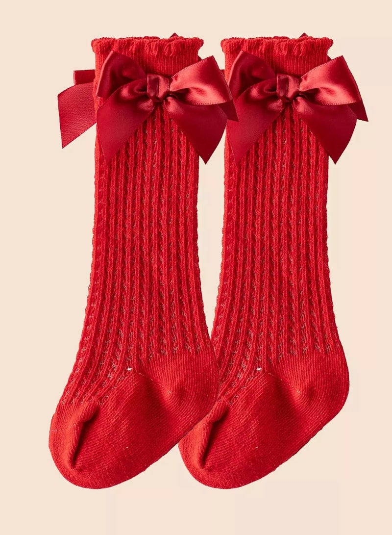 Baby Bow Knot Decor Socks - Image 2