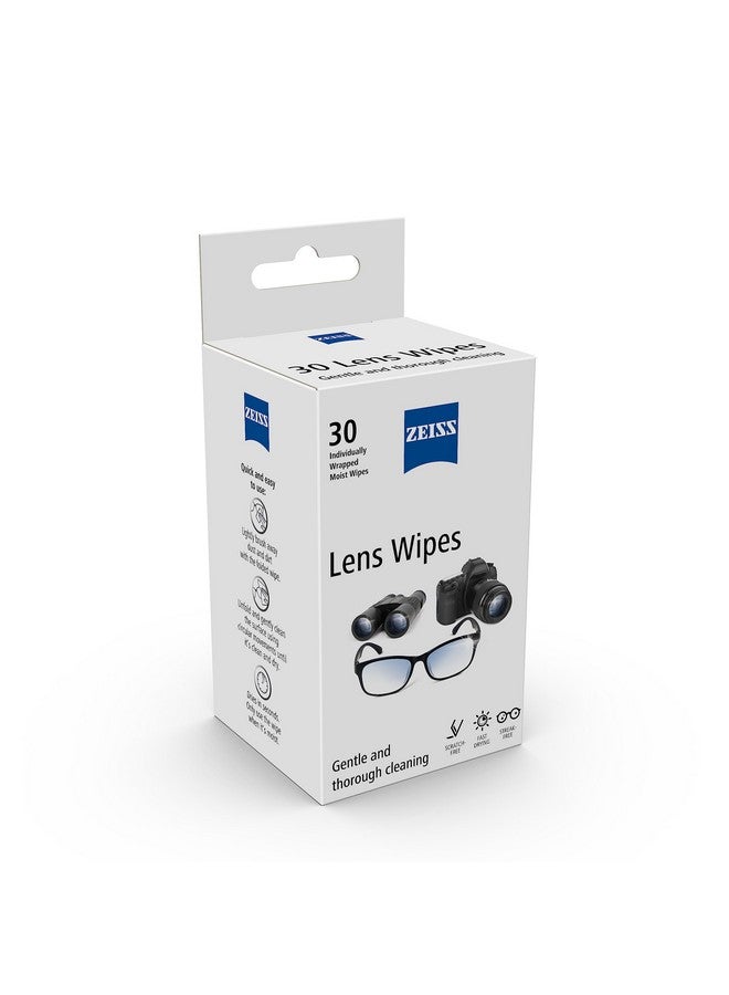 ZEISS Lens Wipes - Pre-Moistened Lens Cleaning Wipes | Multi Purpose, Easy To Carry, On-The-Go and Individually Packed Wipes | Lens Cleaner for Spectacles, Sunglasses, Camera Lens, Binoculars and Goggles | Pack of 30 sachets - Image 2
