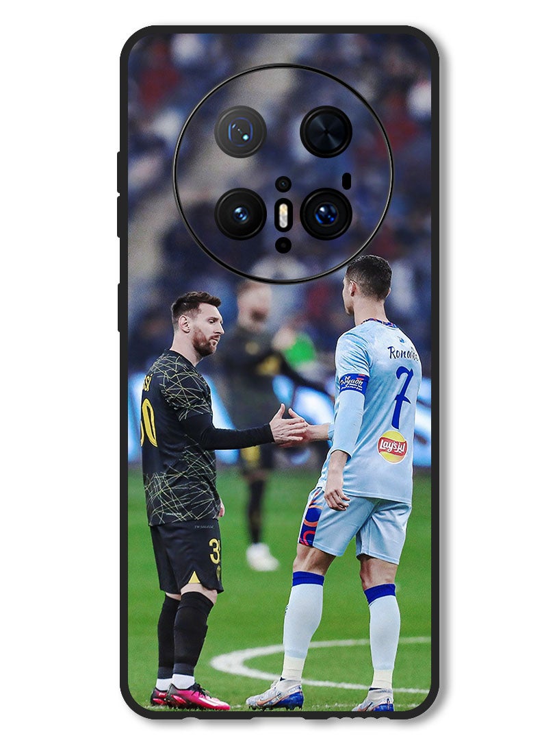 Theodor Case Compatible with Huawei Mate 70 Pro/ 70 Pro + Protection Shockproof Bumper Cover Messi And Ronaldo - Image 1