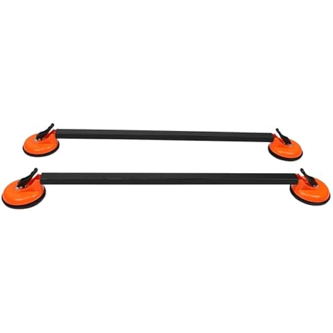 rayihni 36.22 Inch Universal Car Roof Rack Cross, Square Steel Tube Rooftop Cargo Luggage Carrier with Suction Cup Mount, for SUV Vehicles - Image 2