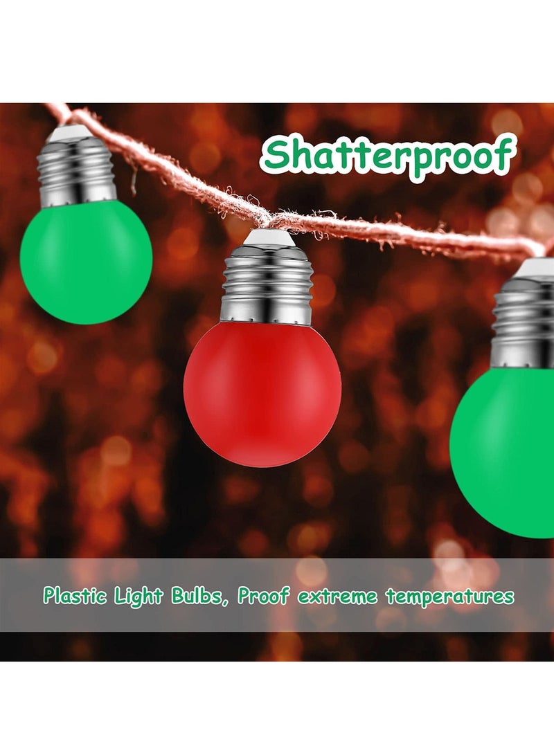 Excefore LED Colored Light Bulbs, 4 Pieces G14/ G45 Light Bulbs, 1W 220V E26/ E27 Base Small Night Light, Red Green Light Bulbs for Bedroom String Lights Kitchen Window Candle Porch Table Lamp - Image 3