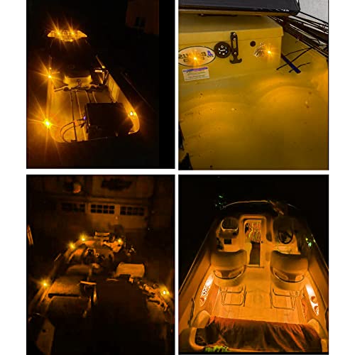 NBWDY 10pcs Amber 12V Waterproof Marine Boat Interior Deck Courtesy Cockpit Decoration Navigation Lights for Yacht Boat Bow Stern Fishing Pontoon Kayak - Image 3